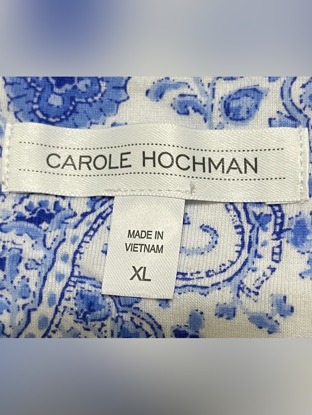 NWOT Carole Hochman White With Blue Dots Sleeveless V-Neck Nightgown Size XL - Picture 4 of 6